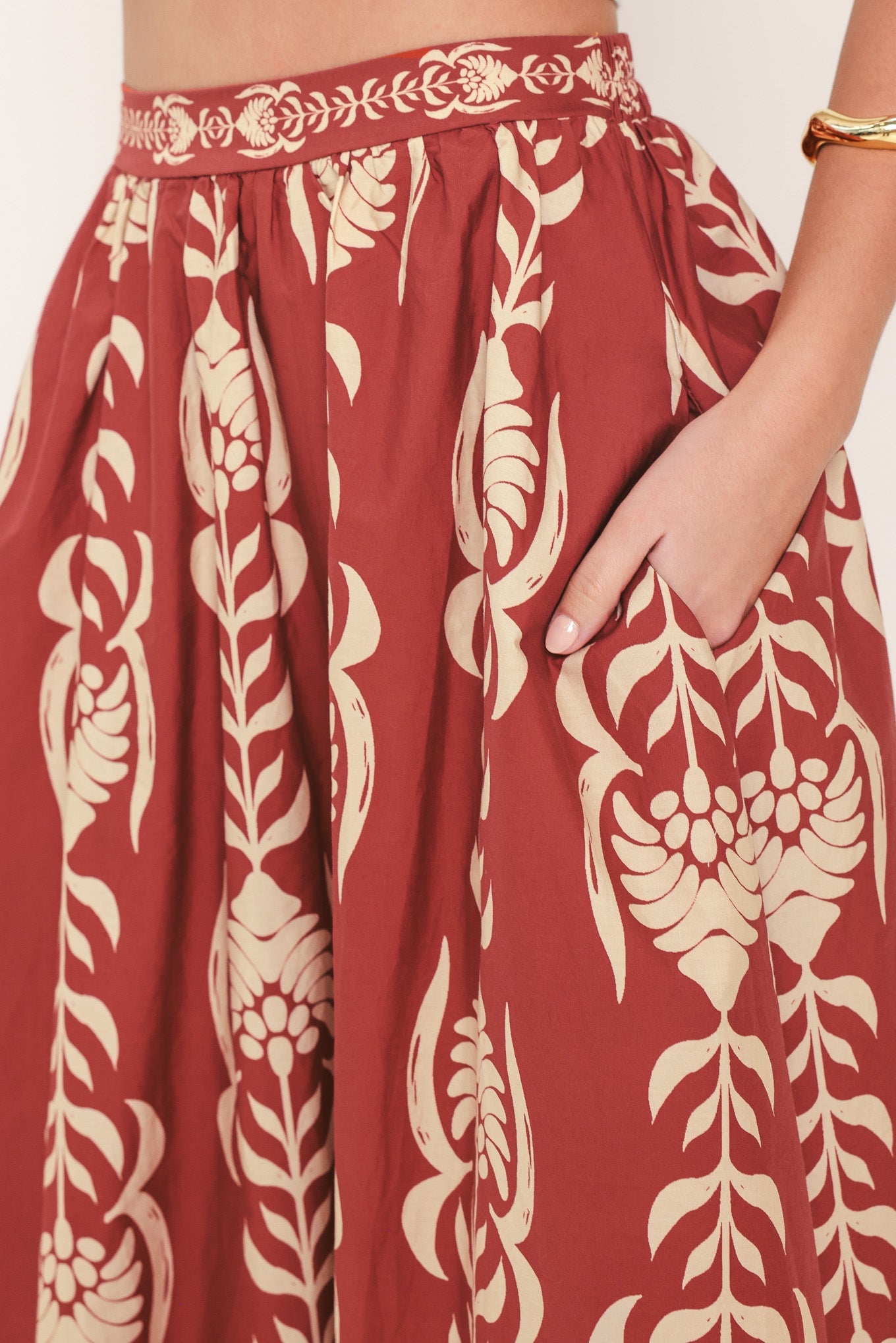 WAIKIKI SUNSET WOVEN ANKLE SKIRT - Image 3