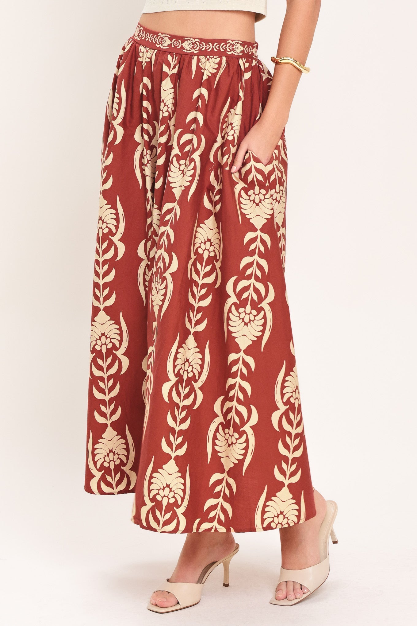 WAIKIKI SUNSET WOVEN ANKLE SKIRT - Image 5