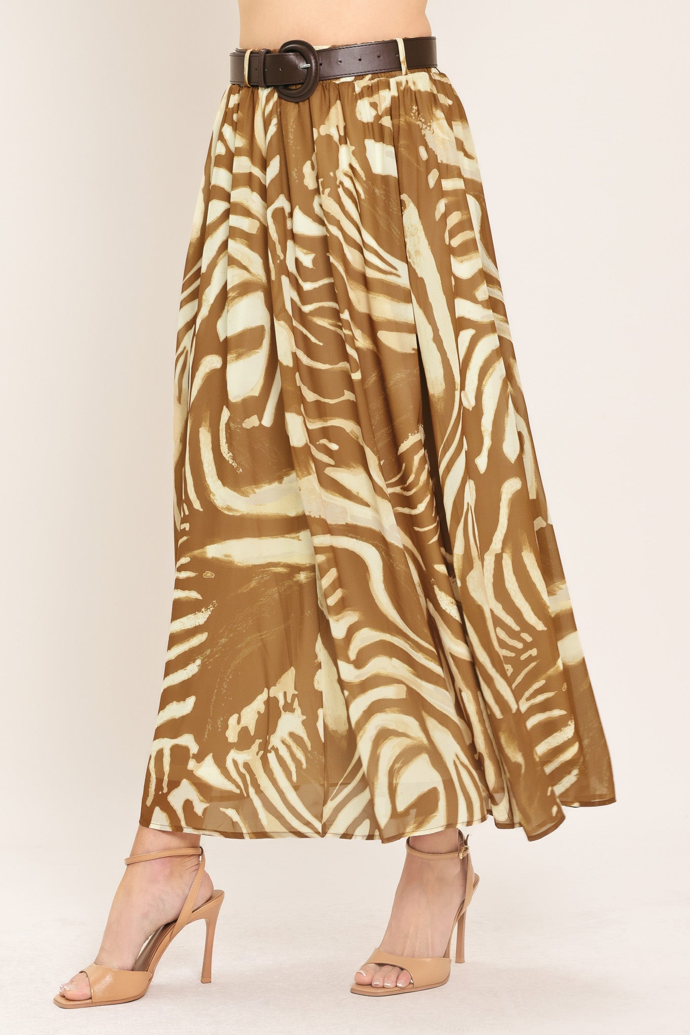 SAVANNAH BREEZE WOVEN MIDI SKIRT - Image 5