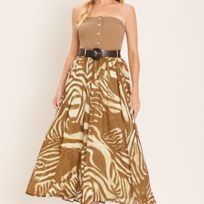 SAVANNAH BREEZE WOVEN MIDI SKIRT - Image 6