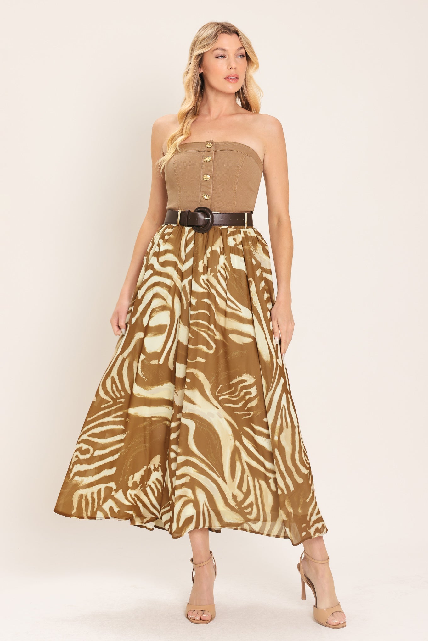SAVANNAH BREEZE WOVEN MIDI SKIRT - Image 6
