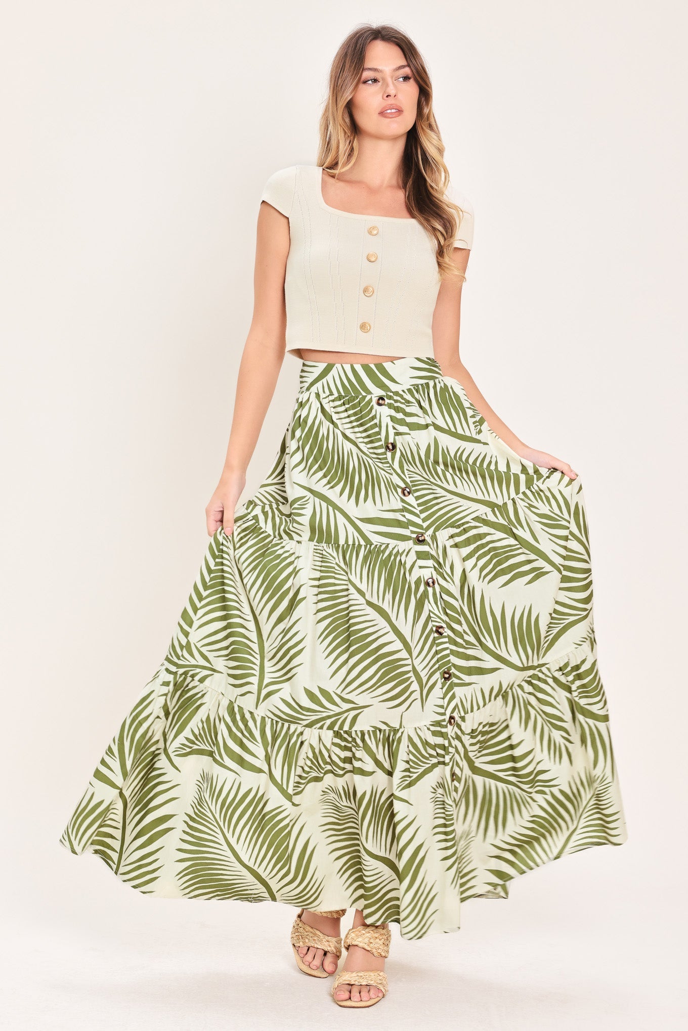 COASTAL CANOPY WOVEN MAXI SKIRT - Image 2