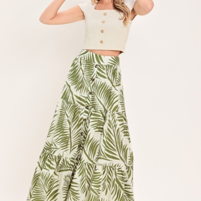 COASTAL CANOPY WOVEN MAXI SKIRT - Image 4