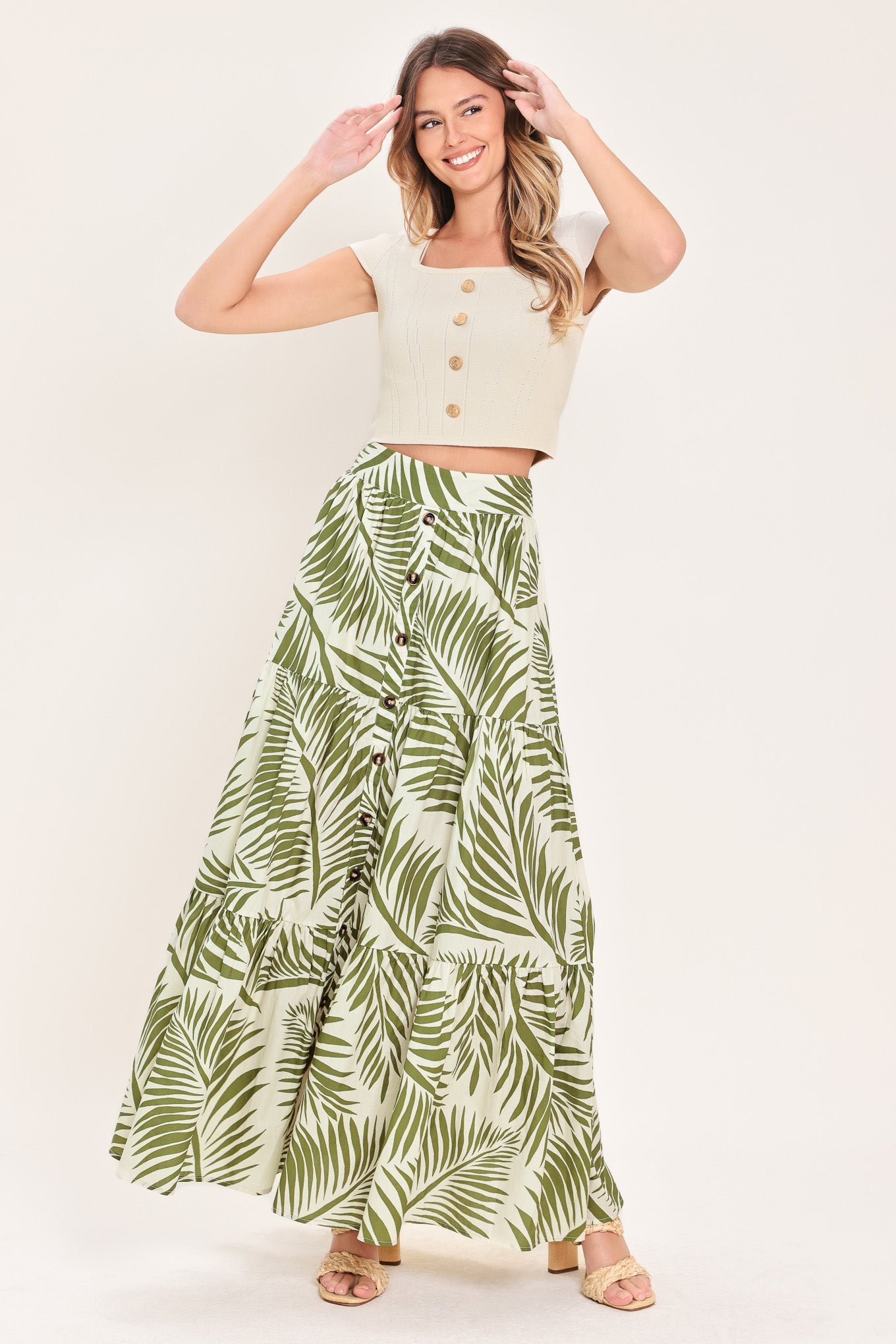 COASTAL CANOPY WOVEN MAXI SKIRT - Image 4
