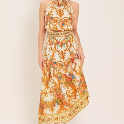 ANTIQUE BLOOM WOVEN MIDI CIRCLE SKIRT - Image 4