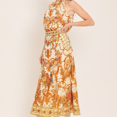 ANTIQUE BLOOM WOVEN MIDI CIRCLE SKIRT - Image 6