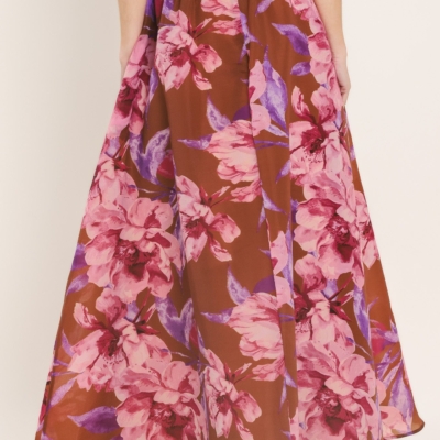 PLUM BLOSSOM WOVEN FULL MAXI SKIRT - Image 7