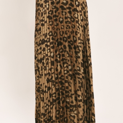 Alternative view of GOLDEN LEOPARD WOVEN MAXI SKIRT