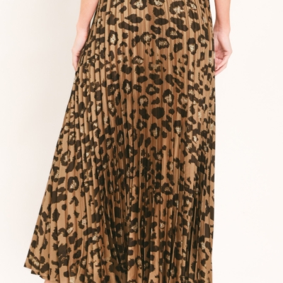 GOLDEN LEOPARD WOVEN MAXI SKIRT - Image 6