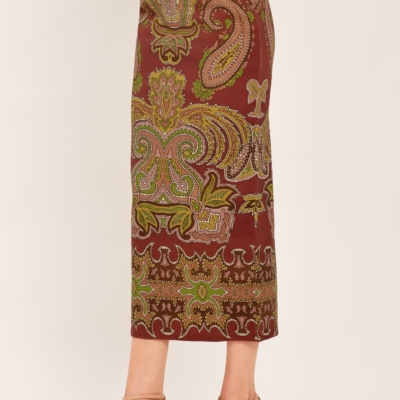 RUSTIC MEDALLION WOVEN PENCIL SKIRT - Image 6