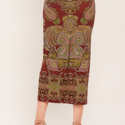 RUSTIC MEDALLION WOVEN PENCIL SKIRT - Image 7