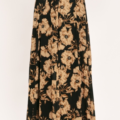 EARTHEN FLOWER FANTASY POWER MESH FULL MAXI SKIRT