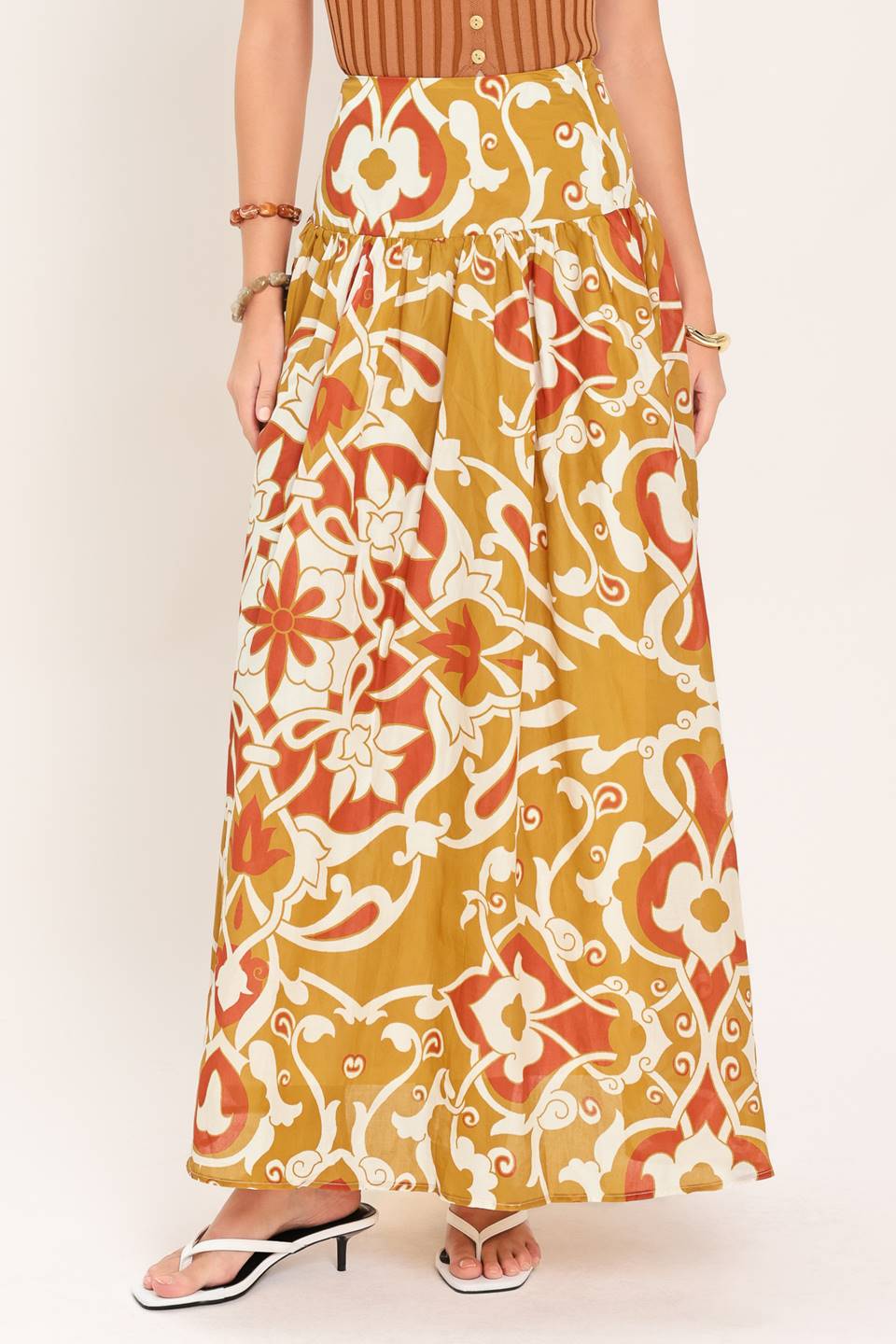 GOLDEN ISLAND WOVEN TOP AND SKIRT SET - Image 4