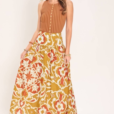 GOLDEN ISLAND WOVEN TOP AND SKIRT SET - Image 6