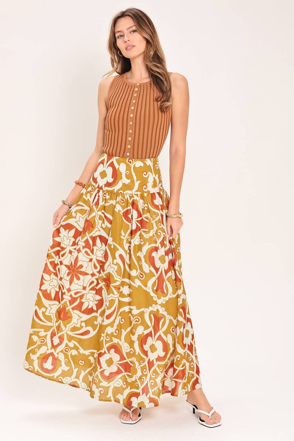 GOLDEN ISLAND WOVEN TOP AND SKIRT SET - Image 6