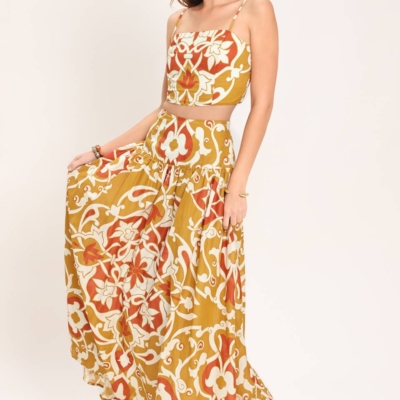 GOLDEN ISLAND WOVEN TOP AND SKIRT SET - Image 5