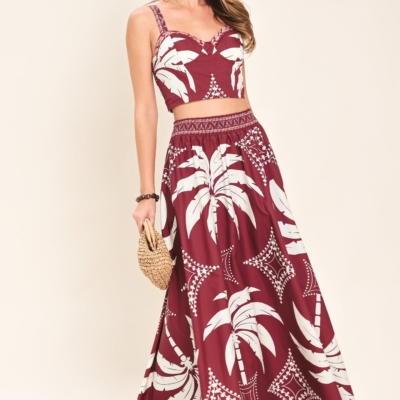 PARADISE CHARM WOVEN TOP AND SKIRT SET - Image 6