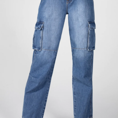 Super High Rise Cargo Straight Jeans FINAL SALE