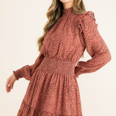 Christa Red Midi Dress - Image 4