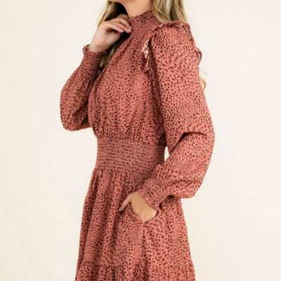 Christa Red Midi Dress - Image 5