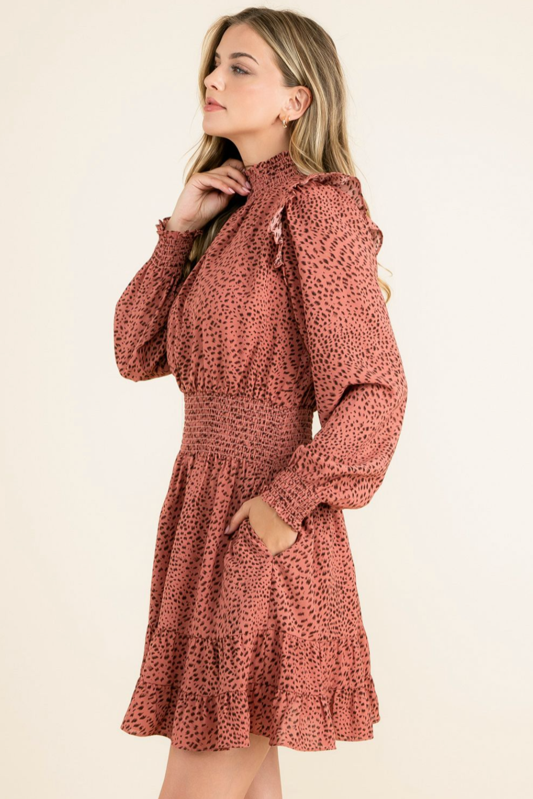 Christa Red Midi Dress - Image 5