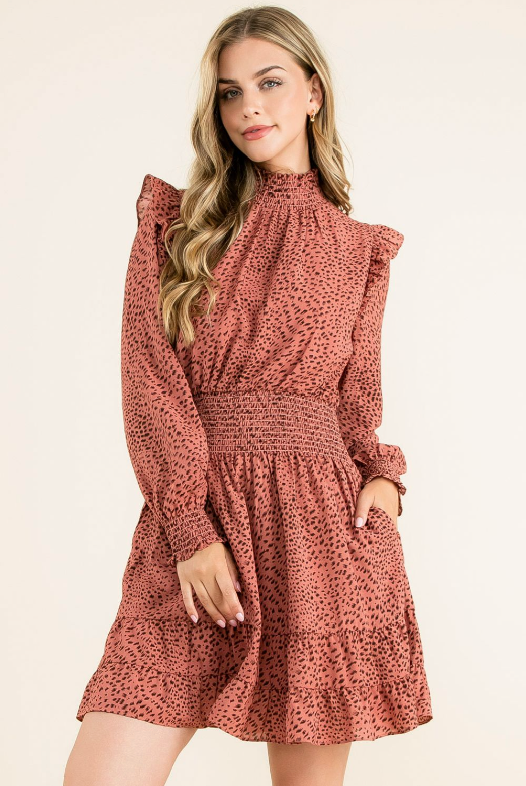 Christa Red Midi Dress - Image 6