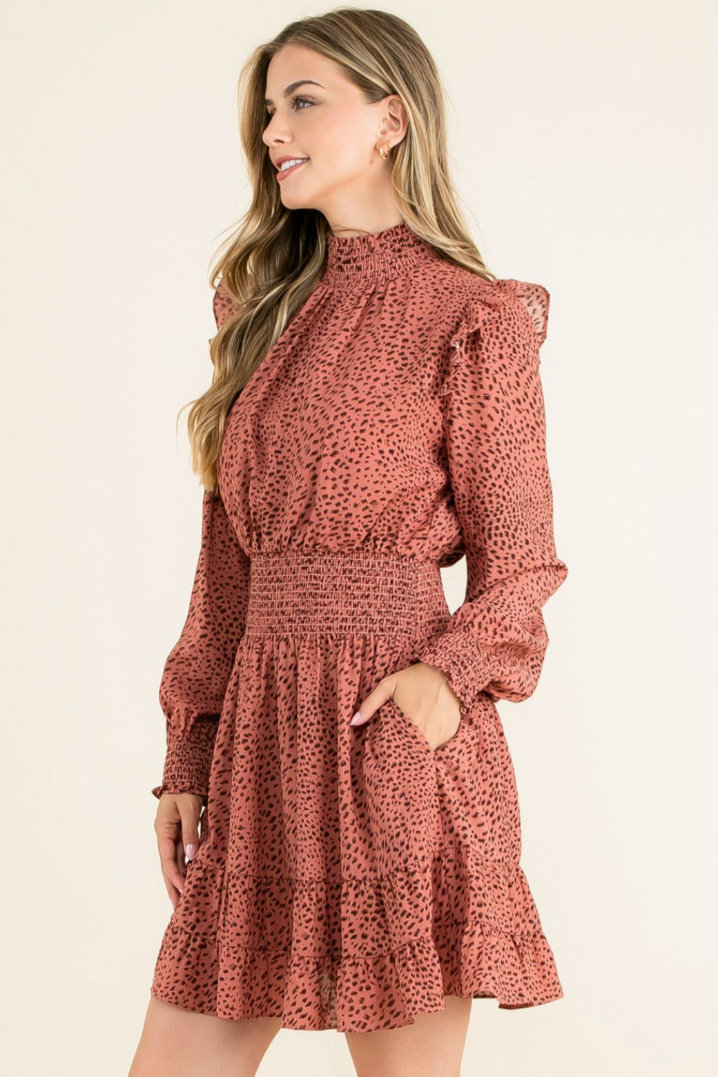 Christa Red Midi Dress - Image 7