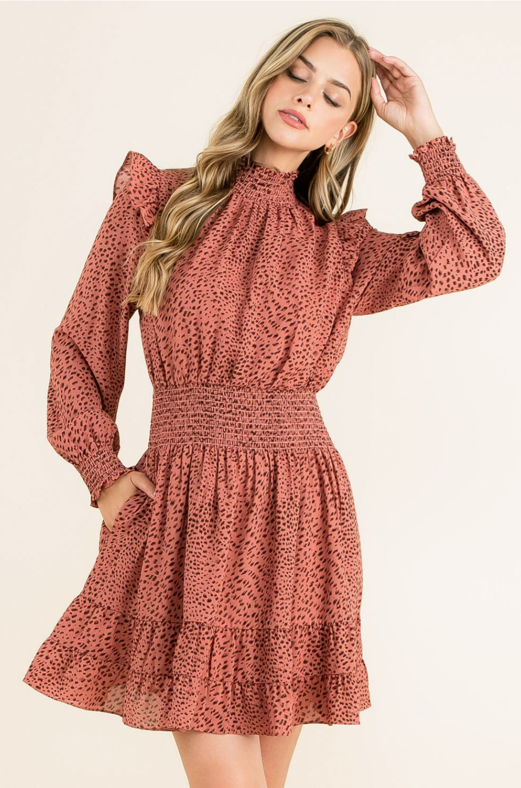 Christa Red Midi Dress - Image 8