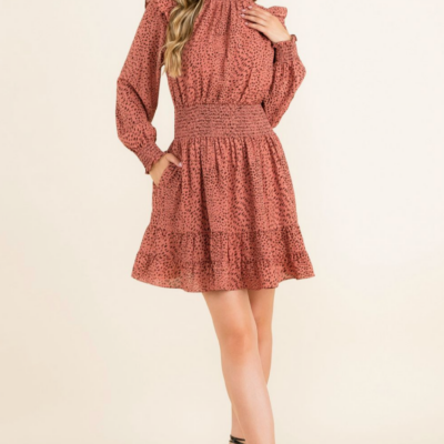 Christa Red Midi Dress - Image 3