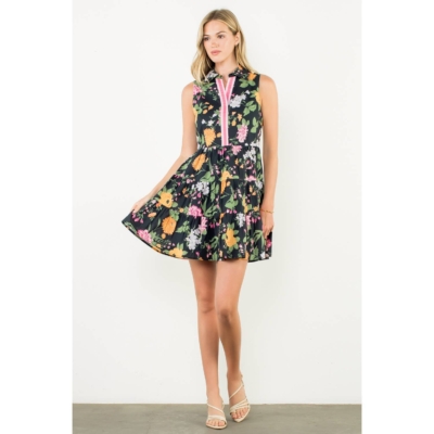 Aria- Sleeveless Tiered Floral Print Dress - Image 7