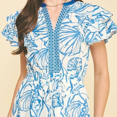 Hailey - CONTRAST SEASHELL PRINTED MIDI DRESS - Image 7