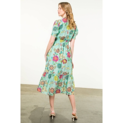 Maurice- Short Sleeve Floral Maxi Dress - Image 5