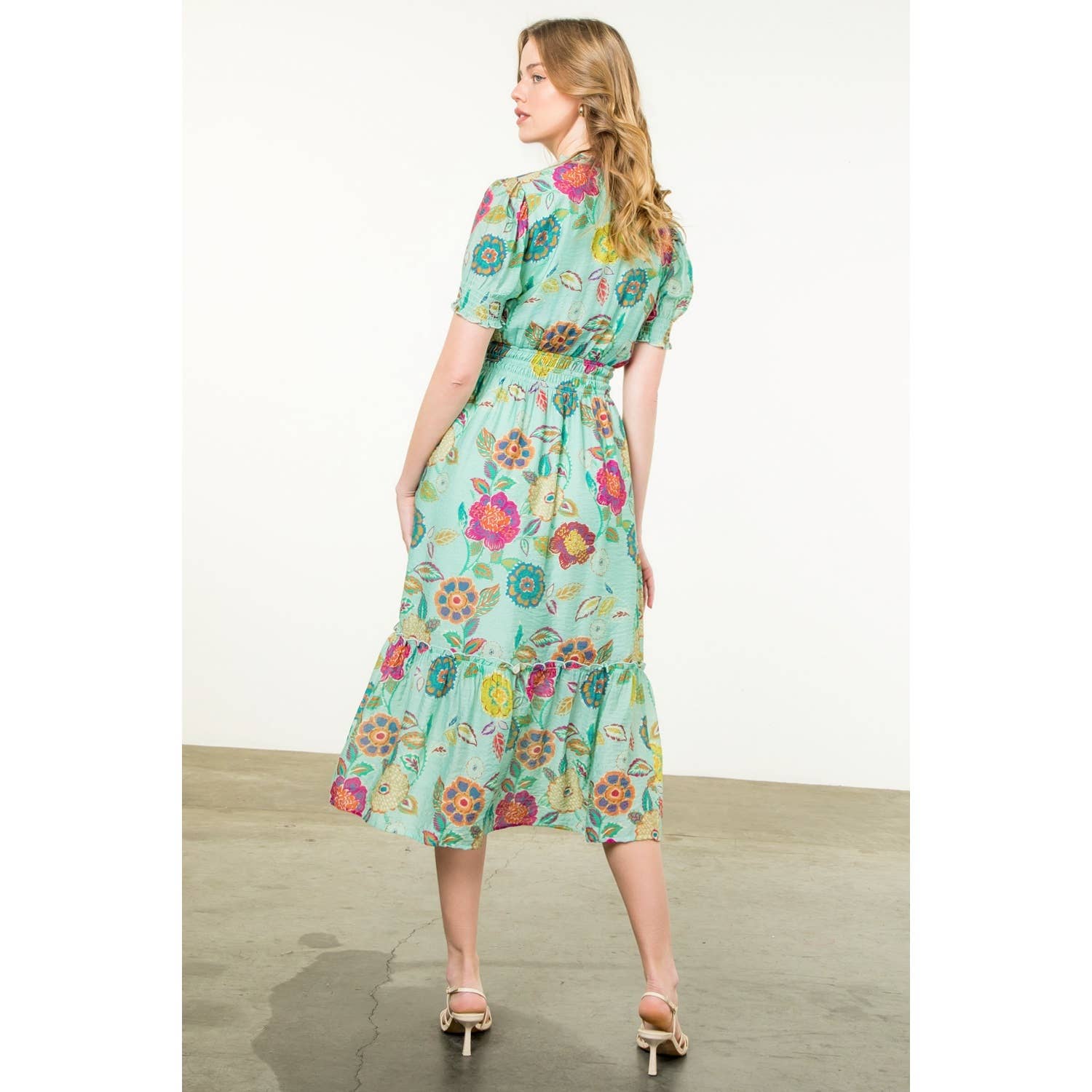 Maurice- Short Sleeve Floral Maxi Dress - Image 5