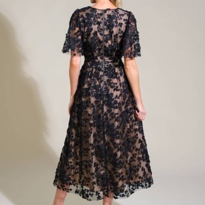 Cynthia - Lace Crochet Woven Midi Dress - Image 4