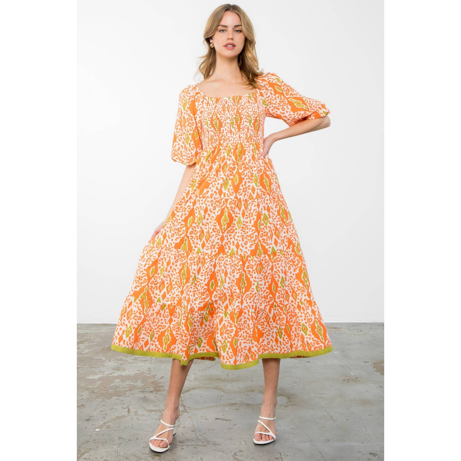 FINAL SALE Hyacinth - Puff Sleeve Tierred Maxi Dress - Image 7