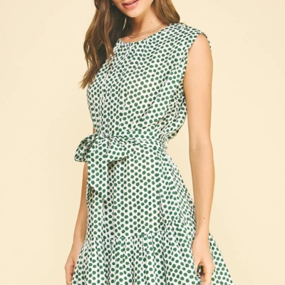 ARIEL - POLKA DOT TIERED MINI DRESS - Image 4