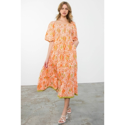 FINAL SALE Hyacinth - Puff Sleeve Tierred Maxi Dress - Image 9