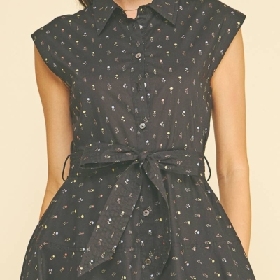 BLAIR- FLORAL BUTTON DOWN MIDI DRESS - Image 7