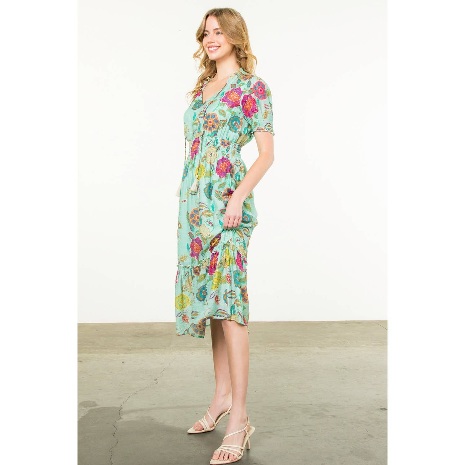 Maurice- Short Sleeve Floral Maxi Dress - Image 8