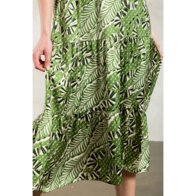 Gwen - Flutter Sleeve Print Tiered Dress - Image 4
