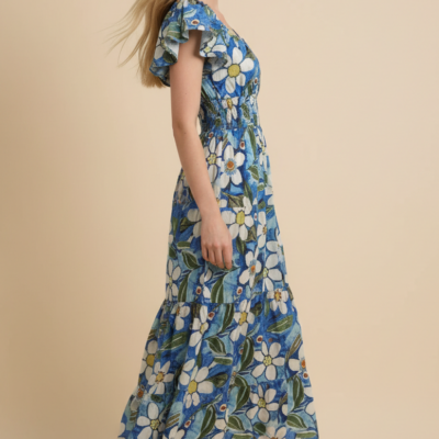 Valerie - Floral Print Tiered Midi Dress - Image 5