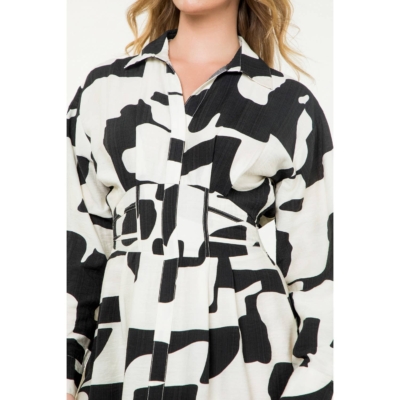 Winona - Long Sleeve Print Mini Dress - Image 4