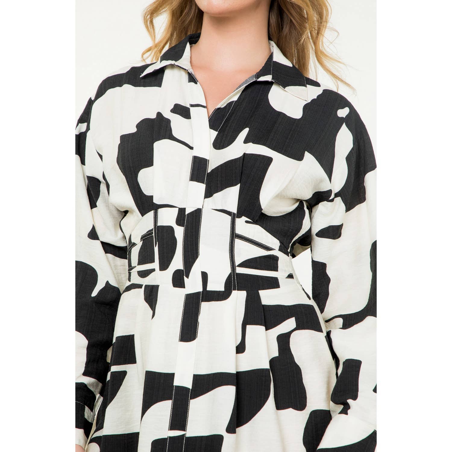 Winona - Long Sleeve Print Mini Dress - Image 4