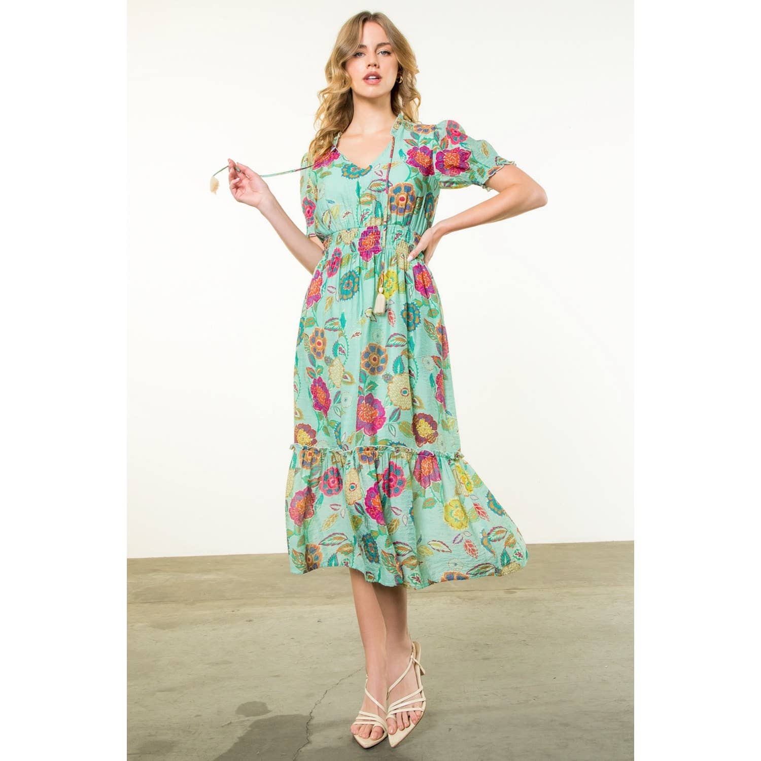 Maurice- Short Sleeve Floral Maxi Dress - Image 2
