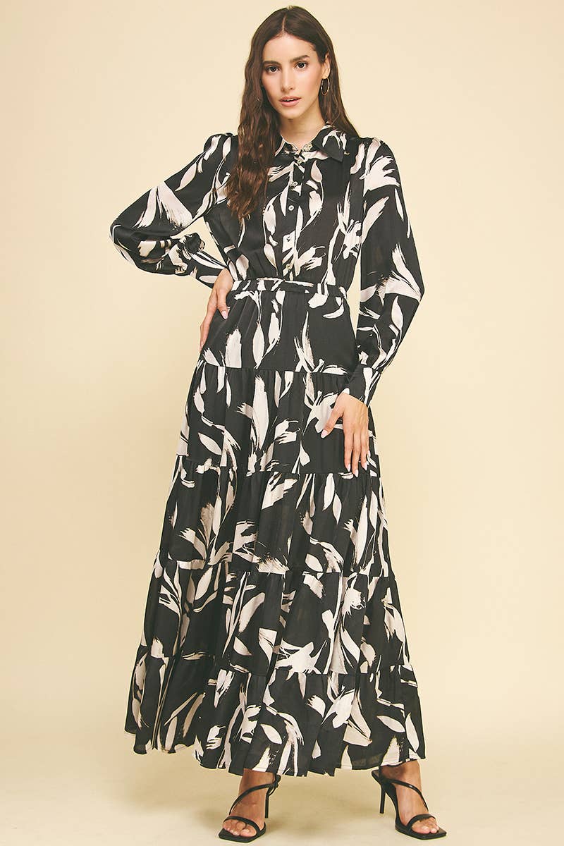 Demi- Print Button Down Maxi Dress - Image 2