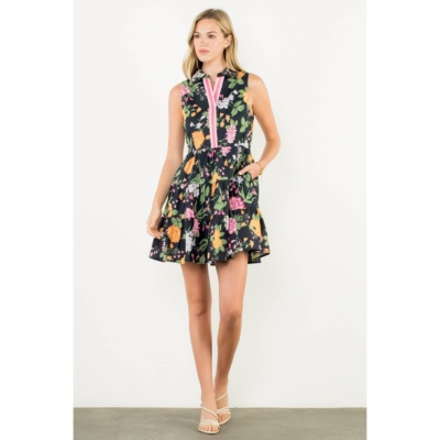 Aria- Sleeveless Tiered Floral Print Dress - Image 3