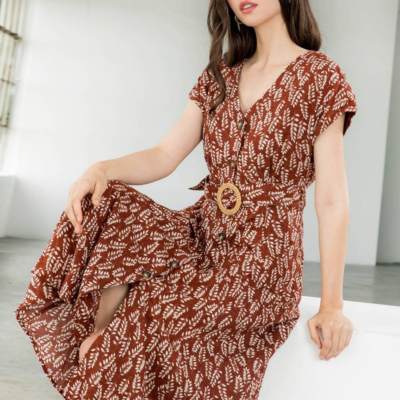 Hazel-Short Sleeve Button Down Dress - Image 3