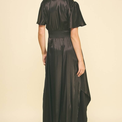 LEYVA - CHIFFON SLIT DETAILED MAXI DRESS - Image 6