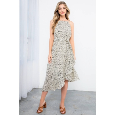 Monette-Spotted Print Dress