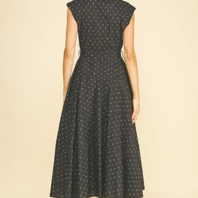 BLAIR- FLORAL BUTTON DOWN MIDI DRESS - Image 6
